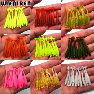 10Pcs/lot Wobbler Jigging 5cm 0.7g Fishing Lure Soft Worm Shrimp Jerkbait Fish Ocean Rock lure bass soft fish smell soft baits