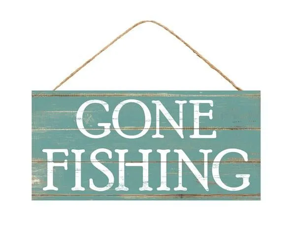 12.5" Gone Fishing Sign