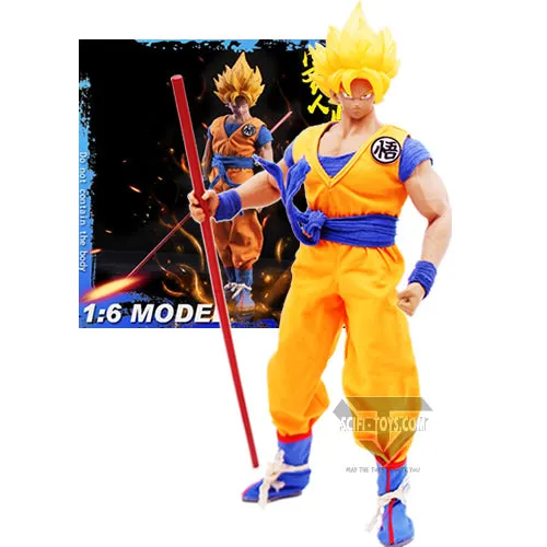 1:6 Anime : Dragon Ball Z - Son Goku / Vegeta Super Saiyan Male Custom Figure Set