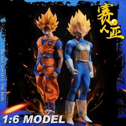 1:6 Anime : Dragon Ball Z - Son Goku / Vegeta Super Saiyan Male Custom Figure Set