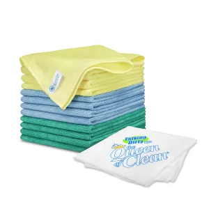 16”x16” MW Pro Microfiber Towel Kit - Pack of 12 - Queen of Clean