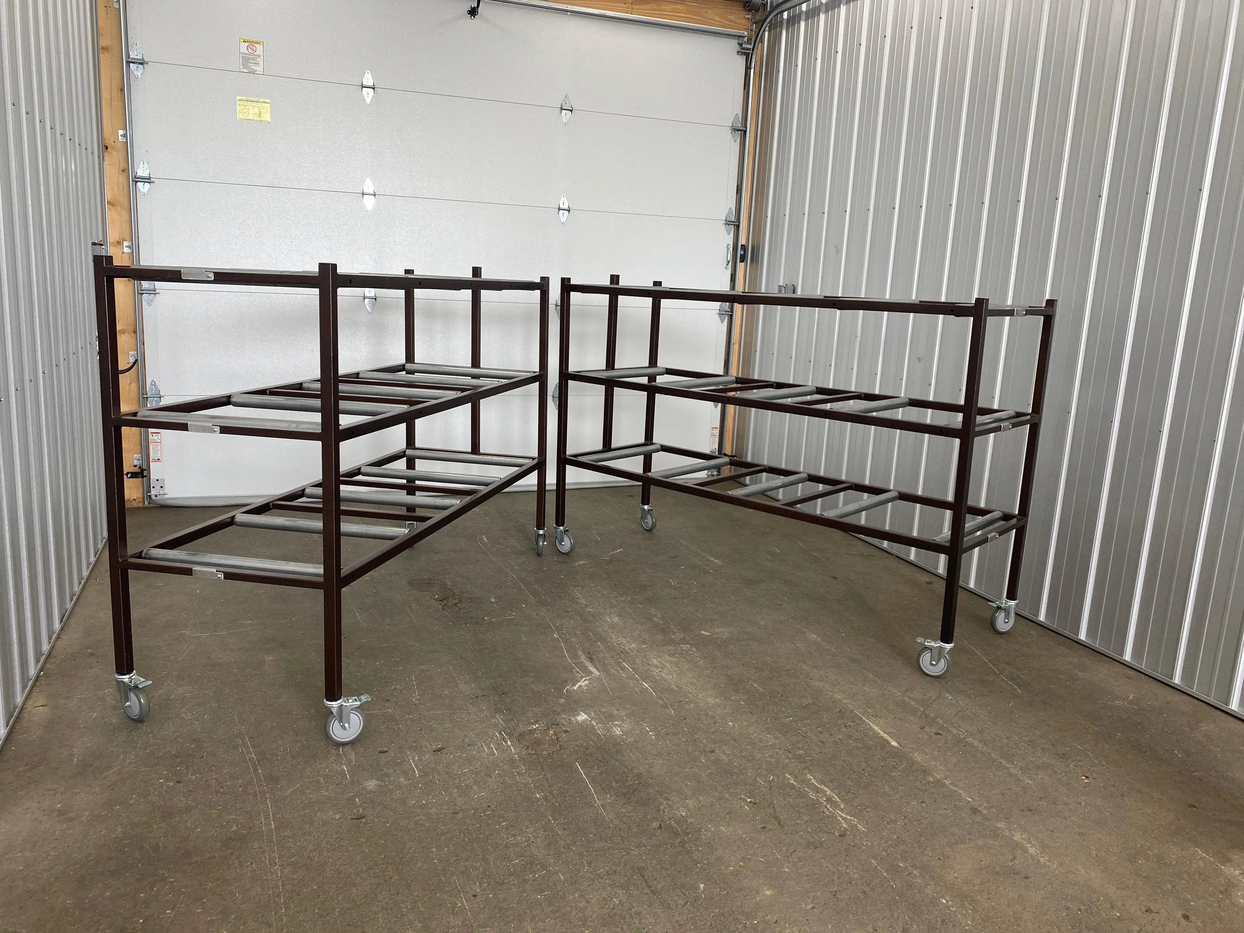 3 Tier End Loading Mortuary Roller Rack  Model # AMC 3TEL