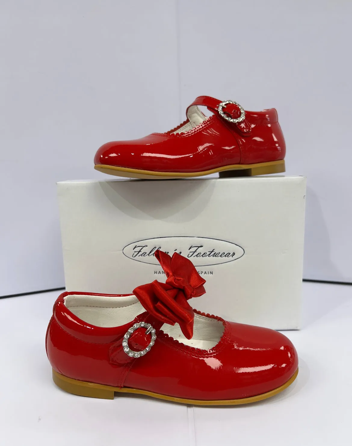 6270-1 Red Shoe with Diamante Buckle