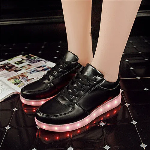 7ipupas 2017 Fashion basket Led shoes for adults Men Unisex Luminous light up shoes for adults glowing chaussure led Shoes Femme