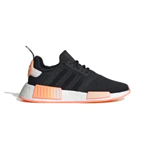 ADIDAS GW9463 NMD_R1 WMN`S (Medium) Black/Orange/White Stretch Fabric Running Shoes