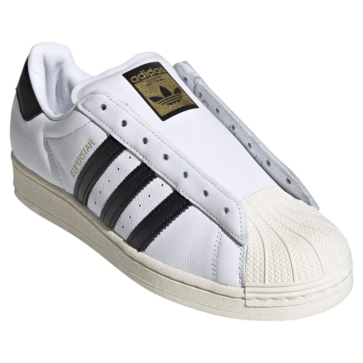 adidas Originals Unisex Superstar Laceless Shoes - White Black