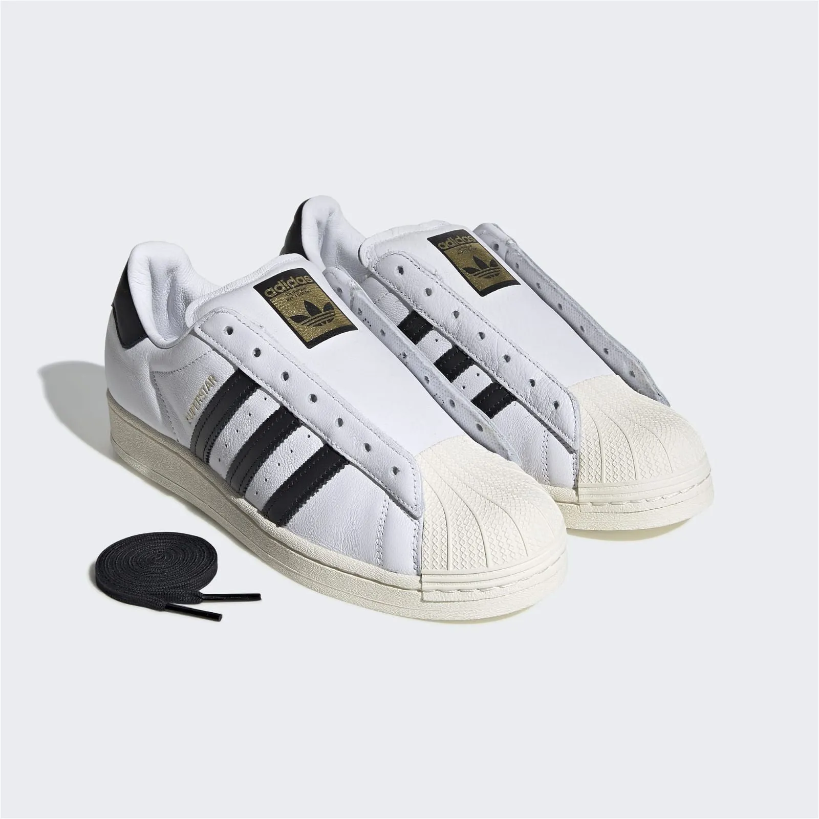 adidas Originals Unisex Superstar Laceless Shoes - White Black