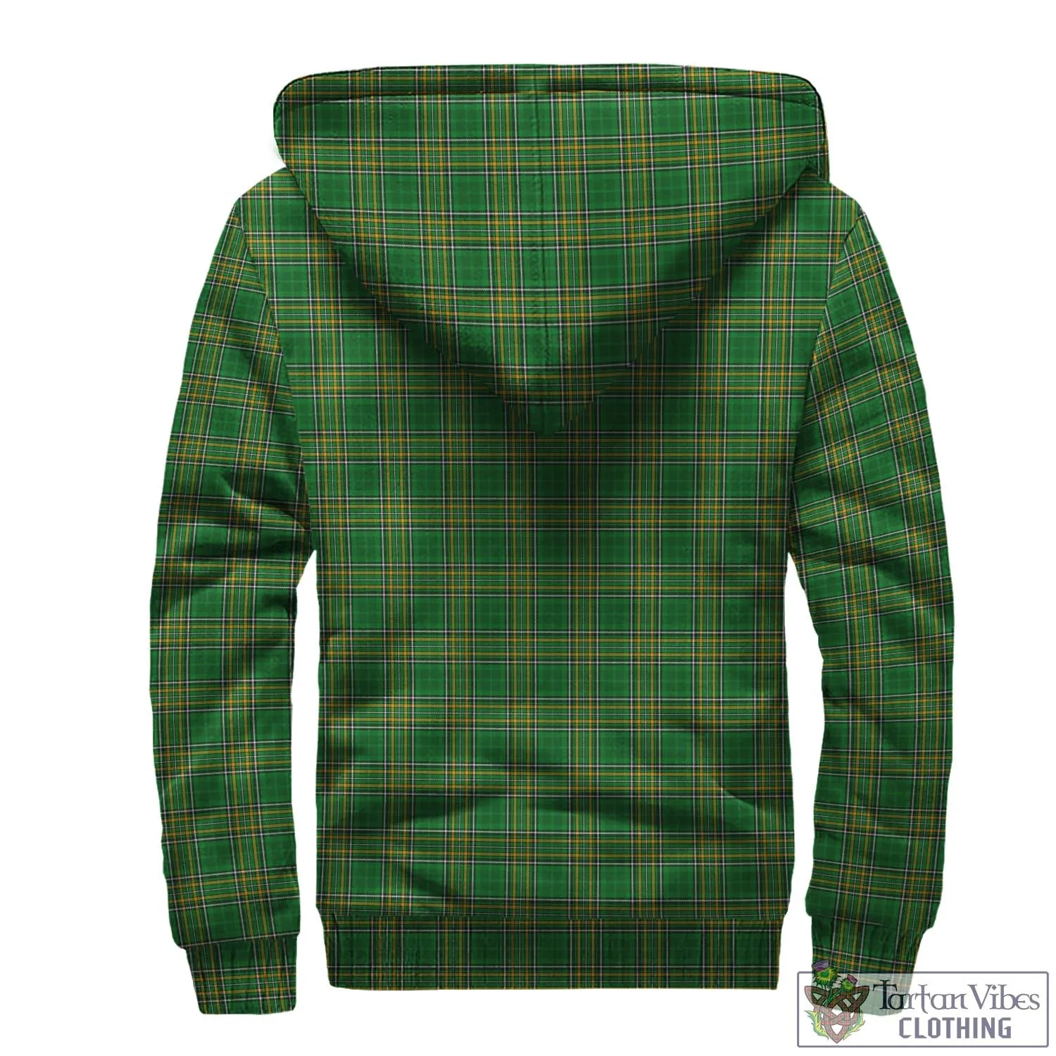 Agar Irish Clan Tartan Sherpa Hoodie with Coat of Arms