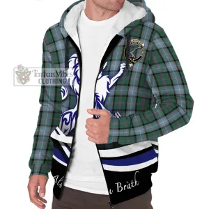 Alexander of Menstry Hunting Tartan Sherpa Hoodie with Alba Gu Brath Regal Lion Emblem