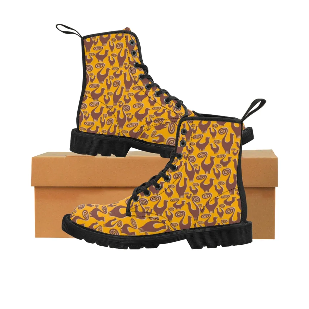 Amber Snooty Cats Women's Canvas Boots