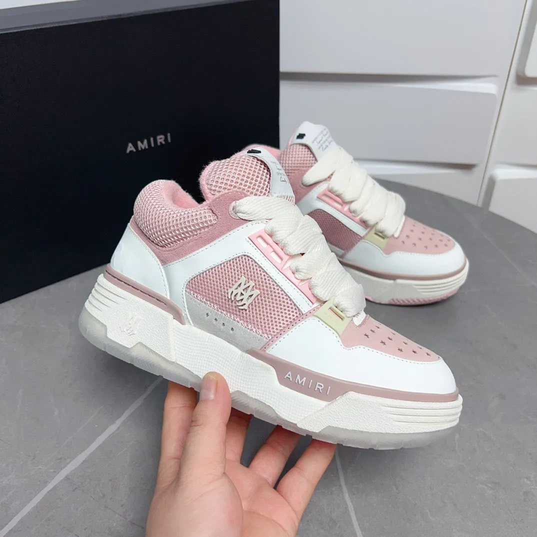 AMR MA-1 White and Pink Sneakers-129