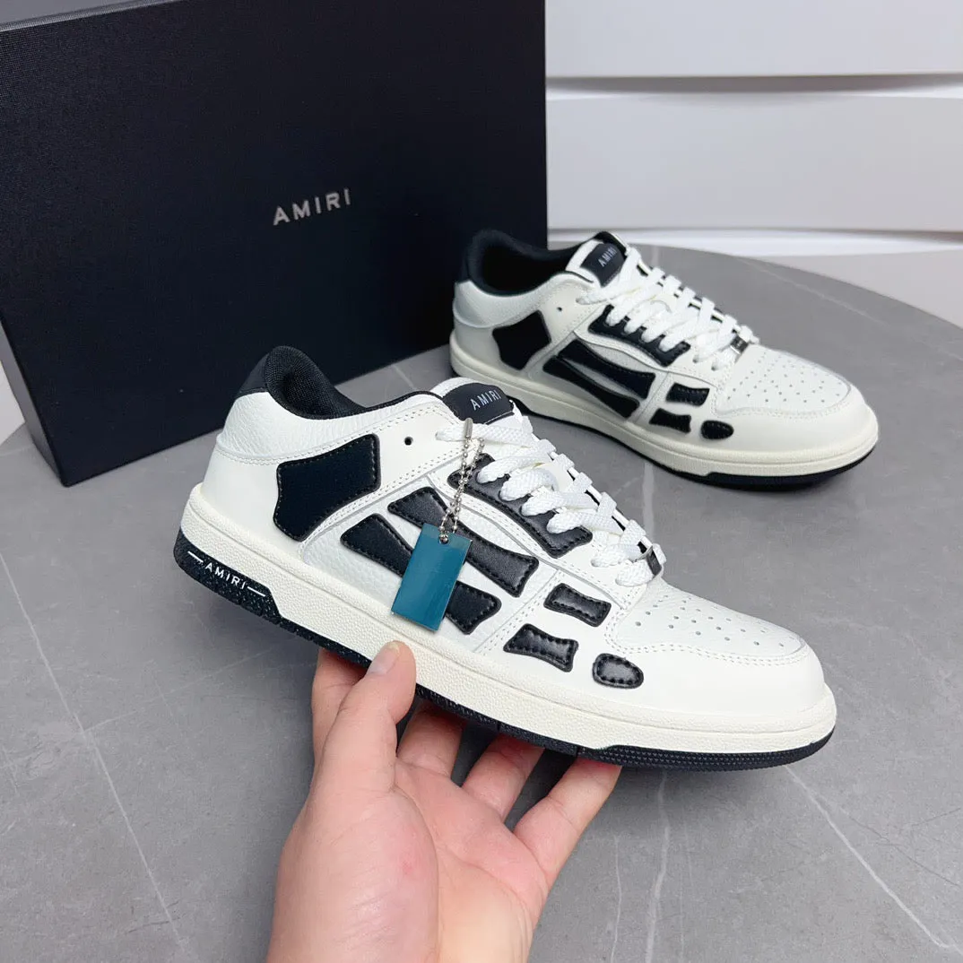 AMR Skel Top Low White and Black Sneakers-145