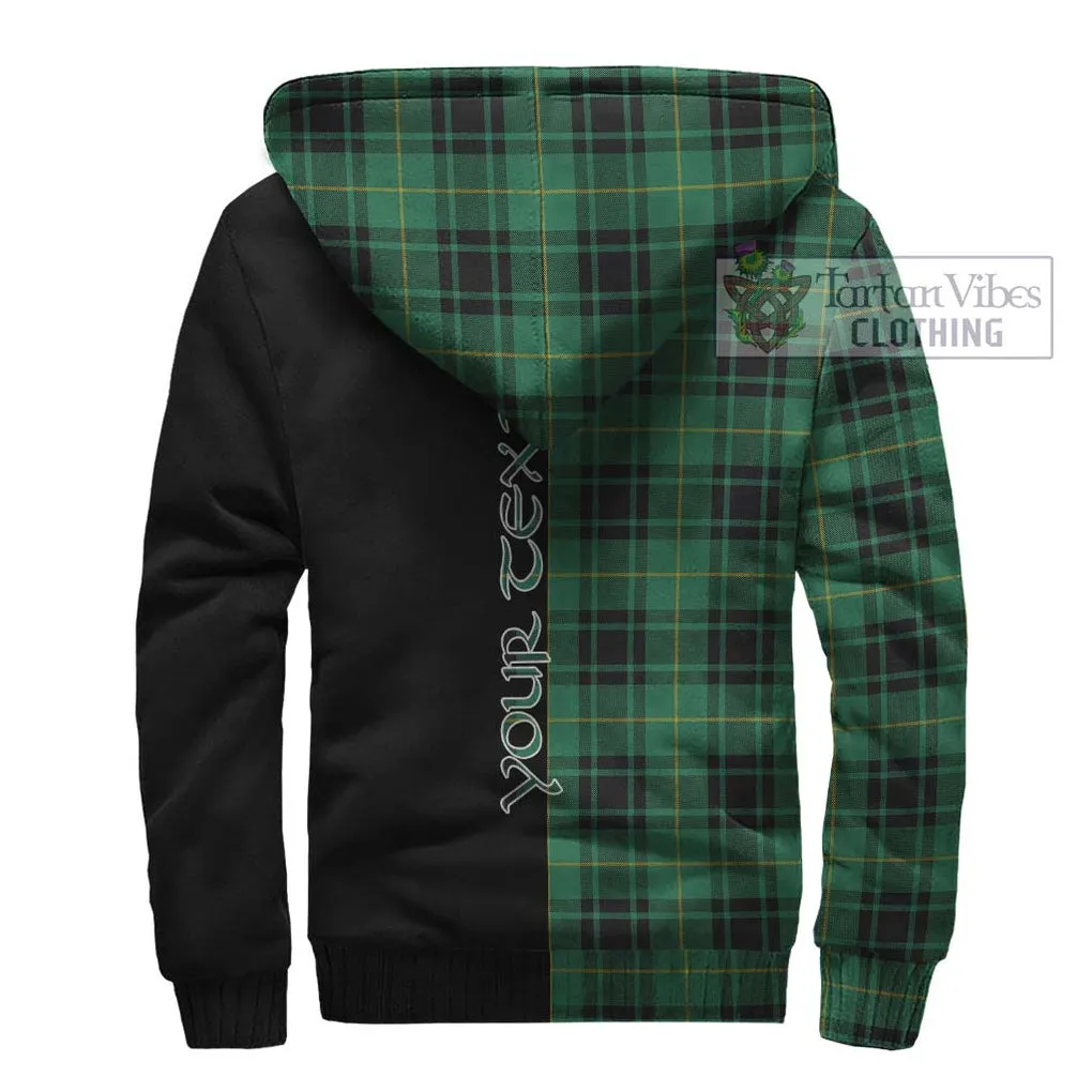 Arthur Ancient Tartan Sherpa Hoodie with Family Crest and Half Of Me Style