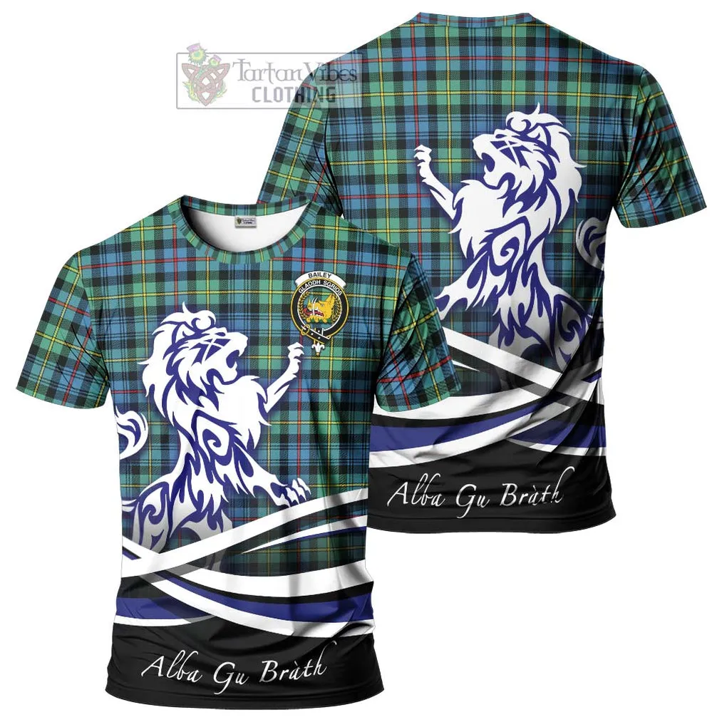 Bailey Ancient Tartan Cotton T-shirt with Alba Gu Brath Regal Lion Emblem