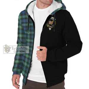 Baillie Ancient Tartan Sherpa Hoodie with Family Crest and Half Of Me Style