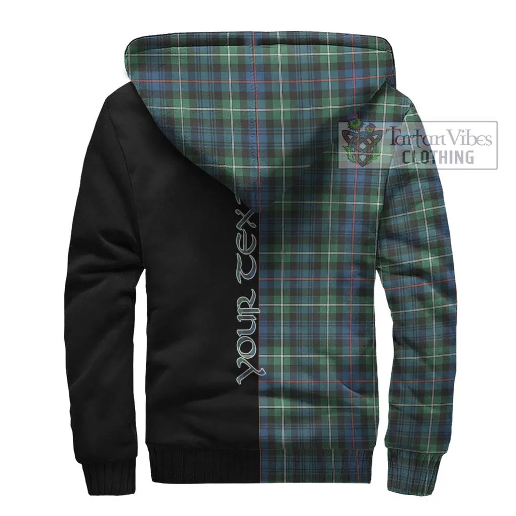 Baillie Ancient Tartan Sherpa Hoodie with Family Crest and Half Of Me Style