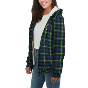 Baillie (Bailey) Tartan Sherpa Hoodie with Family Crest