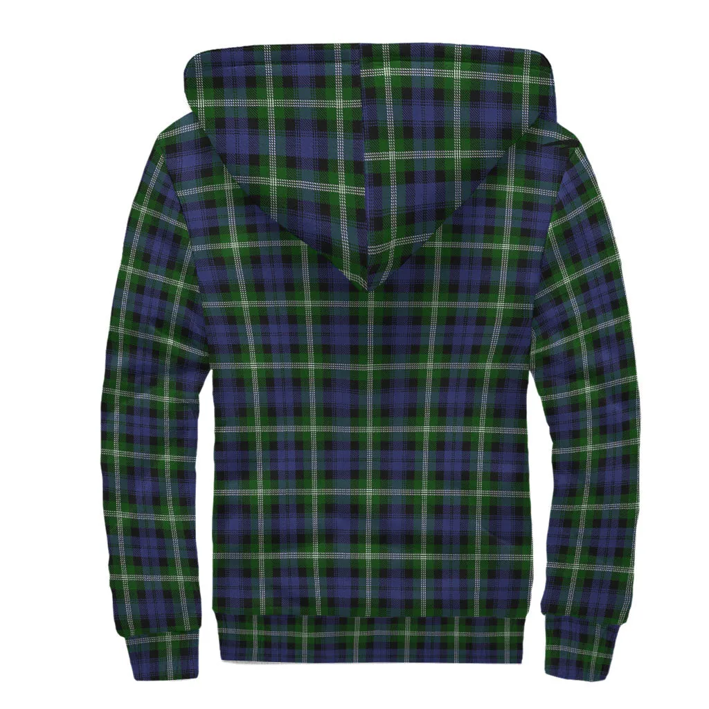 Baillie (Bailey) Tartan Sherpa Hoodie with Family Crest