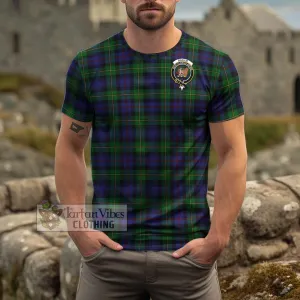 Baillie Tartan Cotton T-Shirt with Family Crest