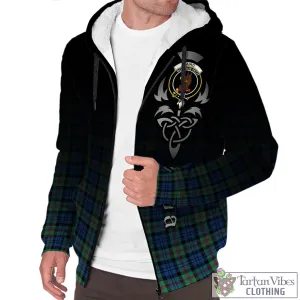 Baird Ancient Tartan Sherpa Hoodie Featuring Alba Gu Brath Family Crest Celtic Inspired