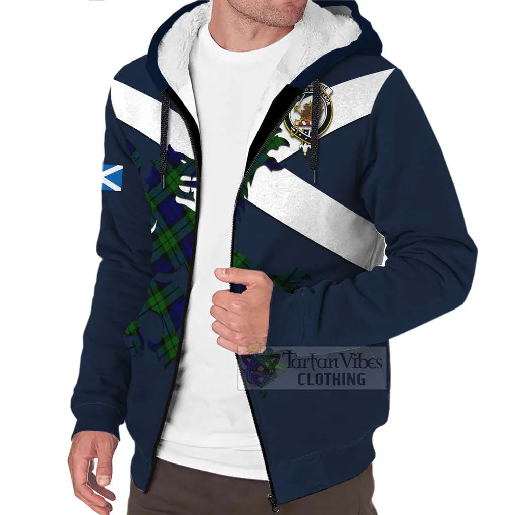 Bannatyne Tartan Lion Rampant Sherpa Hoodie  Proudly Display Your Heritage with Alba Gu Brath and Clan Name