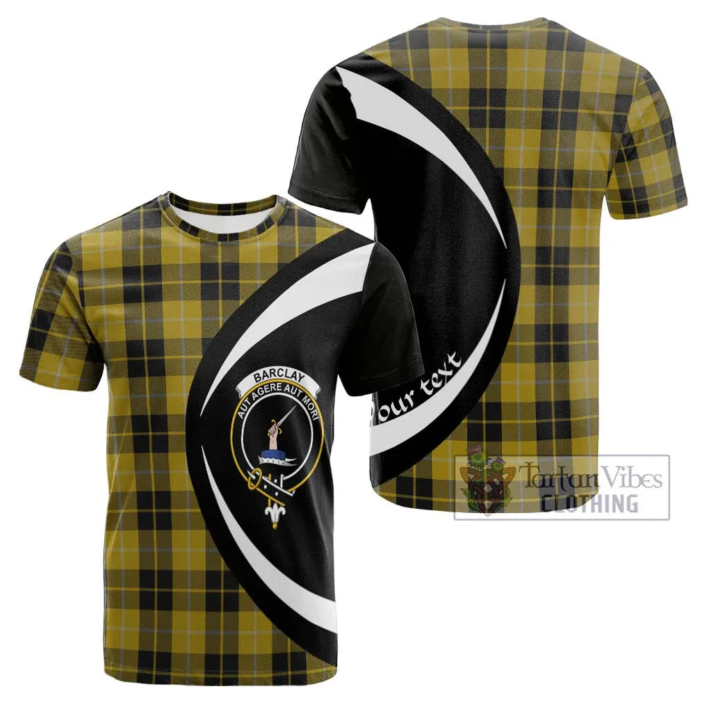 Barclay Dress Tartan Cotton T-shirt with Family Crest Circle Style