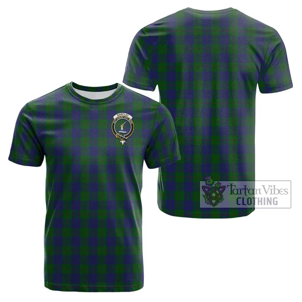 Barclay Tartan Cotton T-Shirt with Family Crest