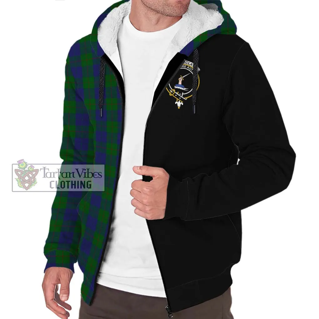 Barclay Tartan Sherpa Hoodie with Family Crest and Half Of Me Style