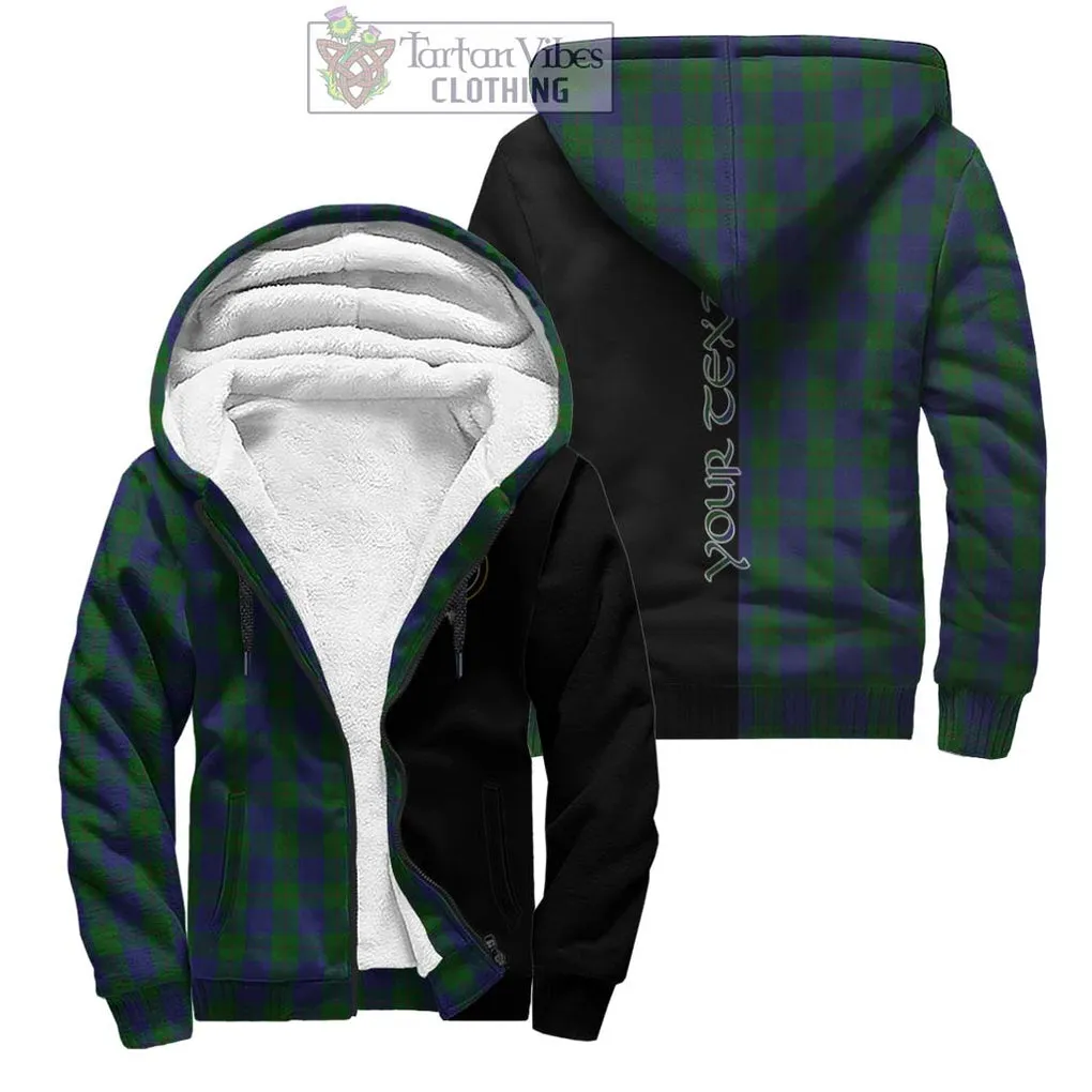 Barclay Tartan Sherpa Hoodie with Family Crest and Half Of Me Style