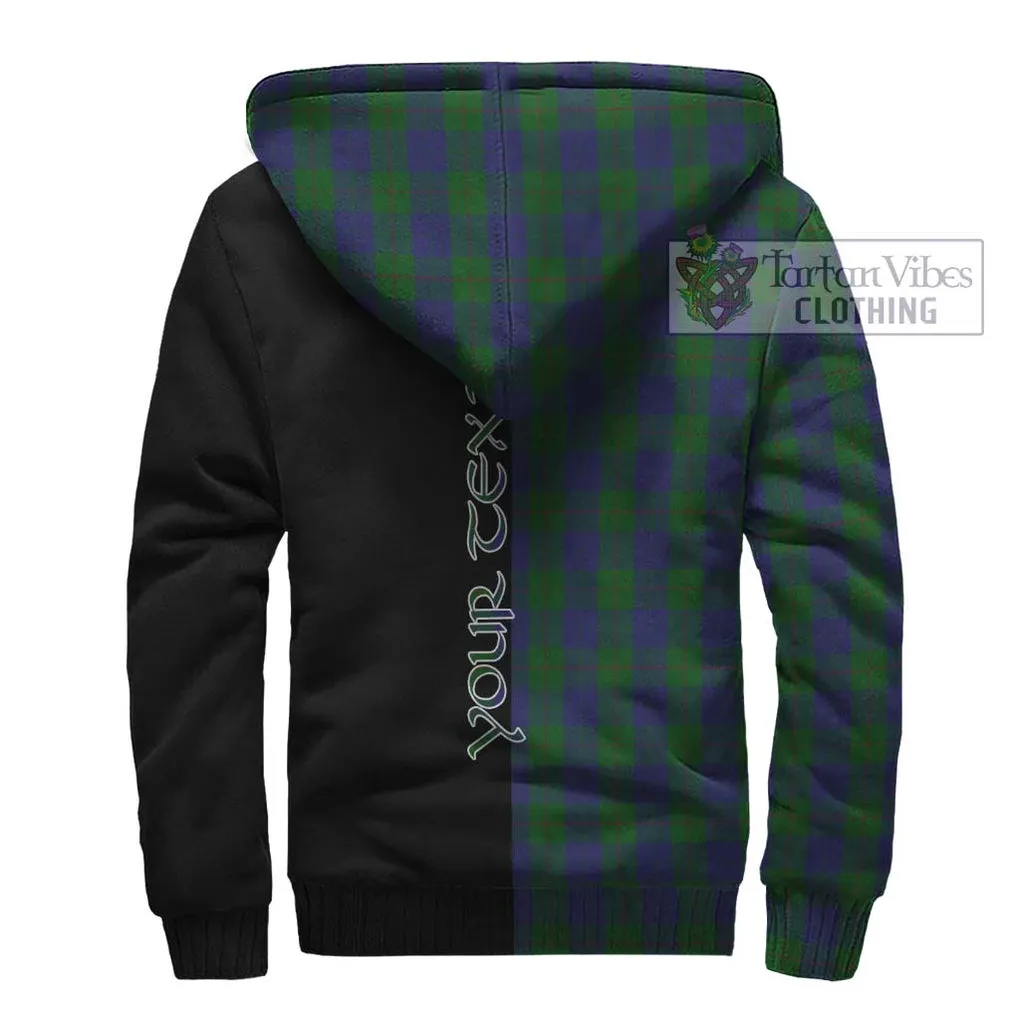 Barclay Tartan Sherpa Hoodie with Family Crest and Half Of Me Style