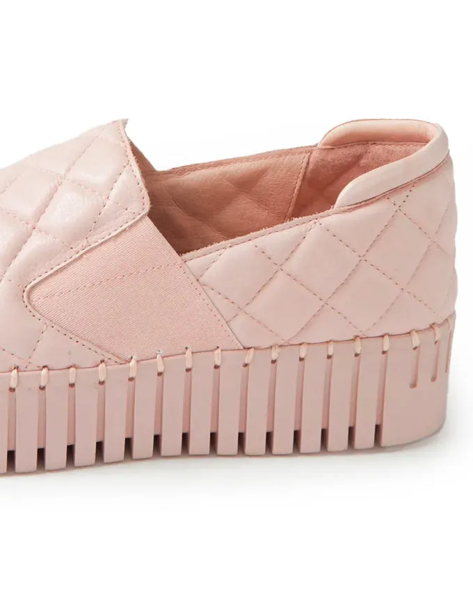 Batley Dusty Pink Leather Sneakers