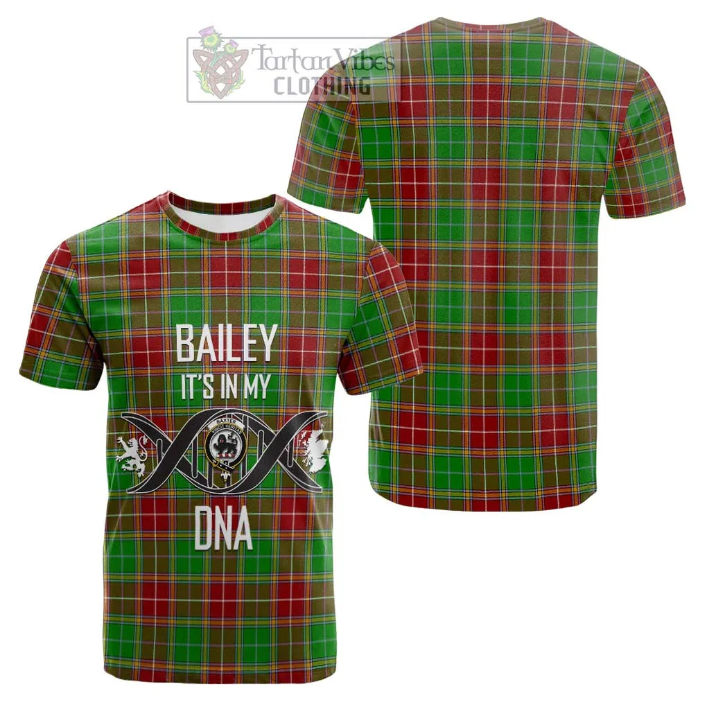 Baxter Modern Tartan Cotton T-shirt with Family Crest DNA In Me Style