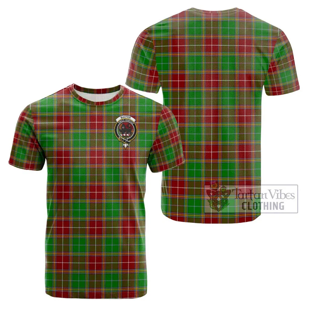 Baxter Modern Tartan Cotton T-Shirt with Family Crest