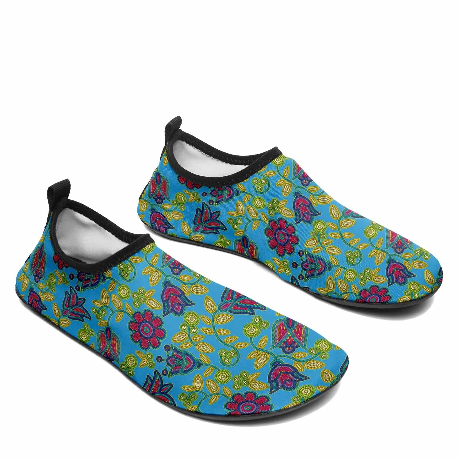 Beaded Nouveau Lime Kid's Sockamoccs Slip On Shoes