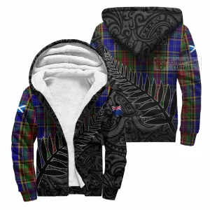 Beattie (Beatty) Crest Tartan Sherpa Hoodie with New Zealand Silver Fern Half Style