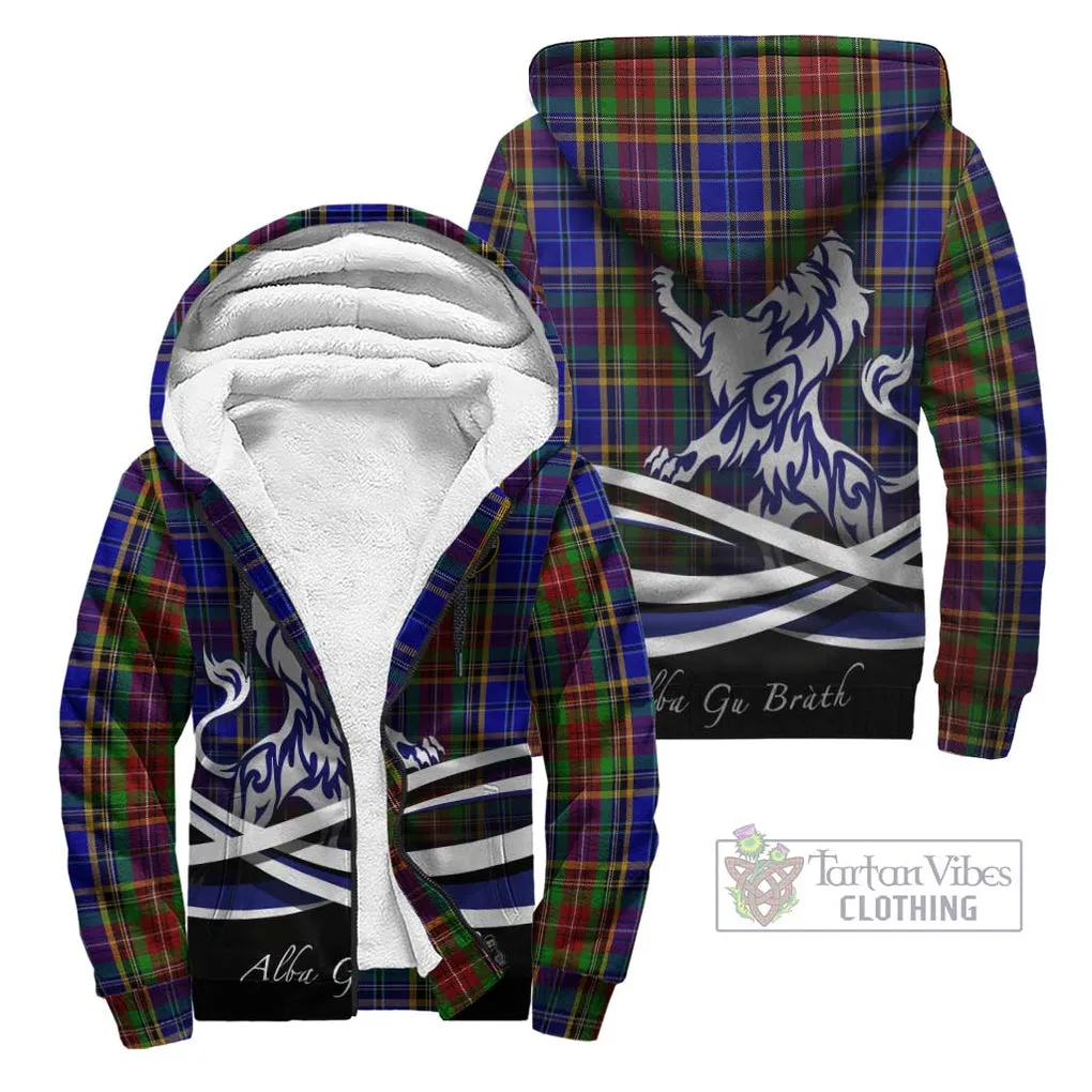 Beattie Tartan Sherpa Hoodie with Alba Gu Brath Regal Lion Emblem