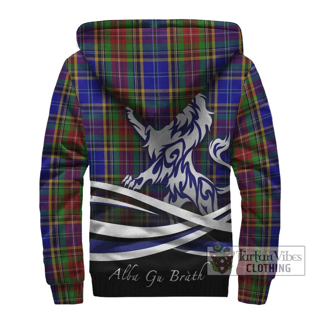 Beattie Tartan Sherpa Hoodie with Alba Gu Brath Regal Lion Emblem