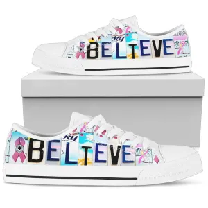 Believe Breast Cancer Awareness Shoes