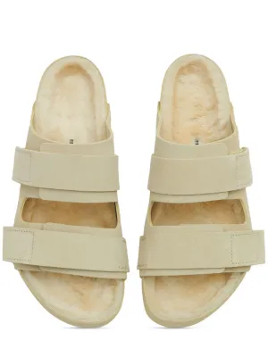 BIRKENSTOCK TEKLA UJI SUEDE SANDALS BEIGE