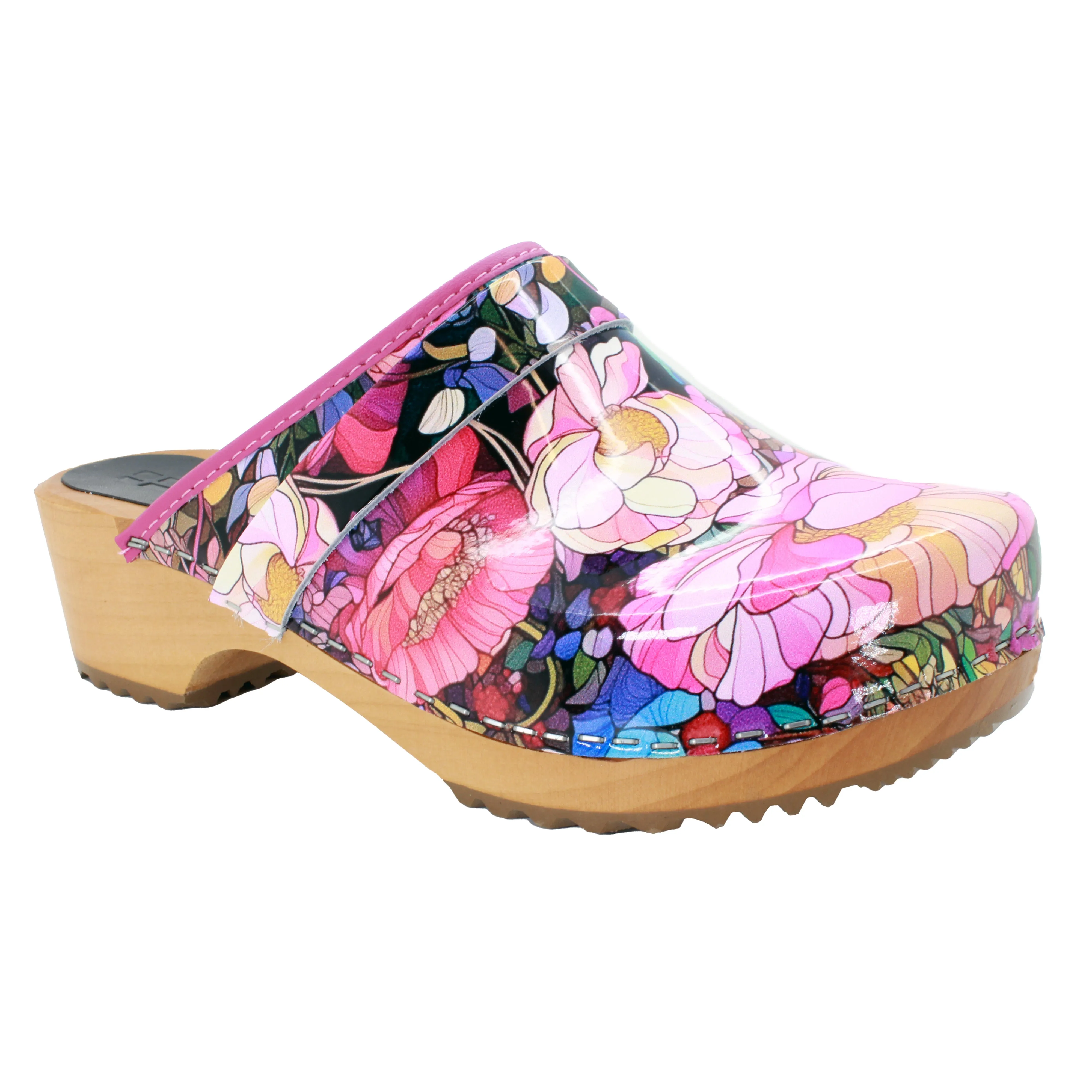 BJORK Maja Wood ISA Leather Clogs