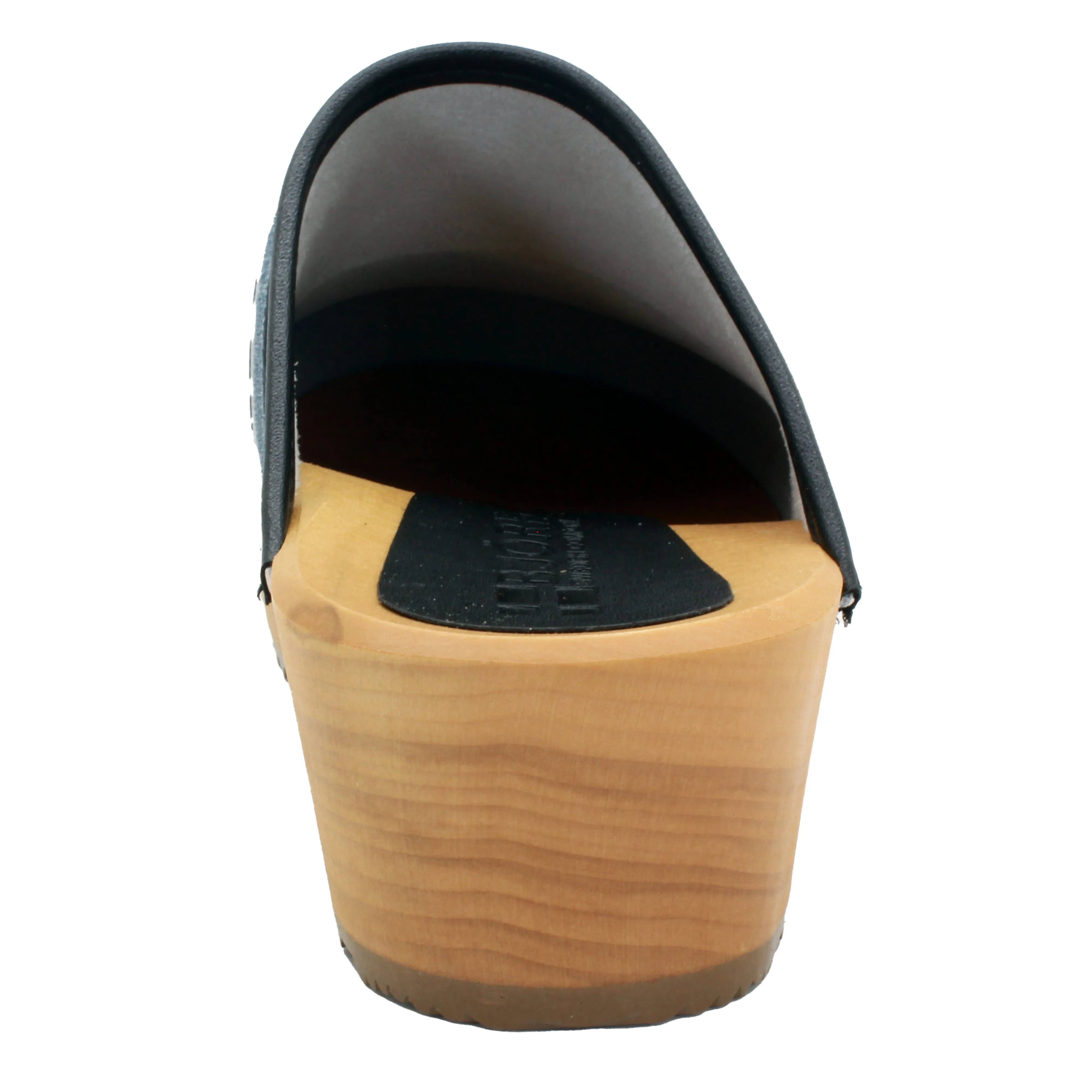 BJORK Maja Wood Juni Leather Clogs