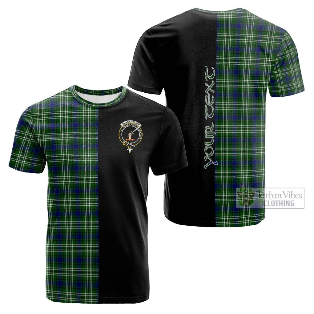 Blackadder Tartan Cotton T-shirt with Family Crest and Half Of Me Style