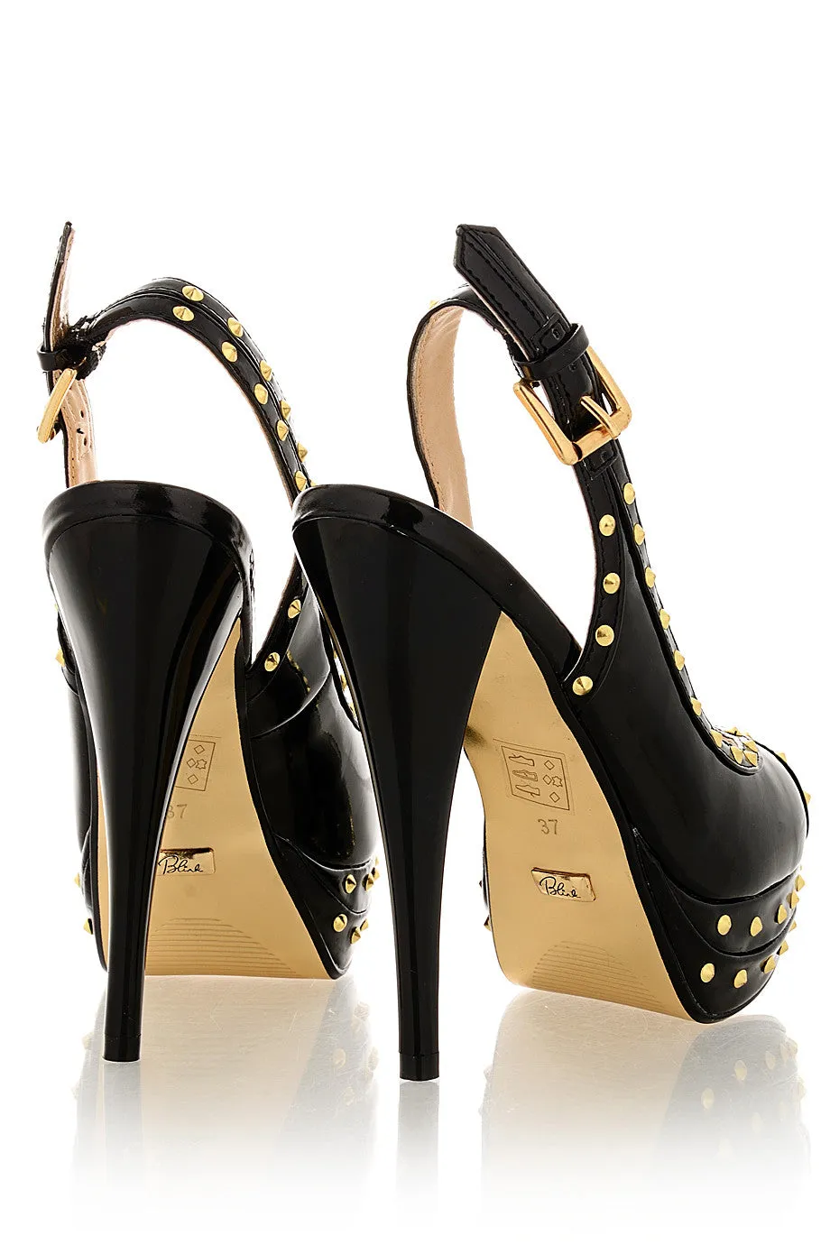 BLINK CARRIE Black Studded Platforms