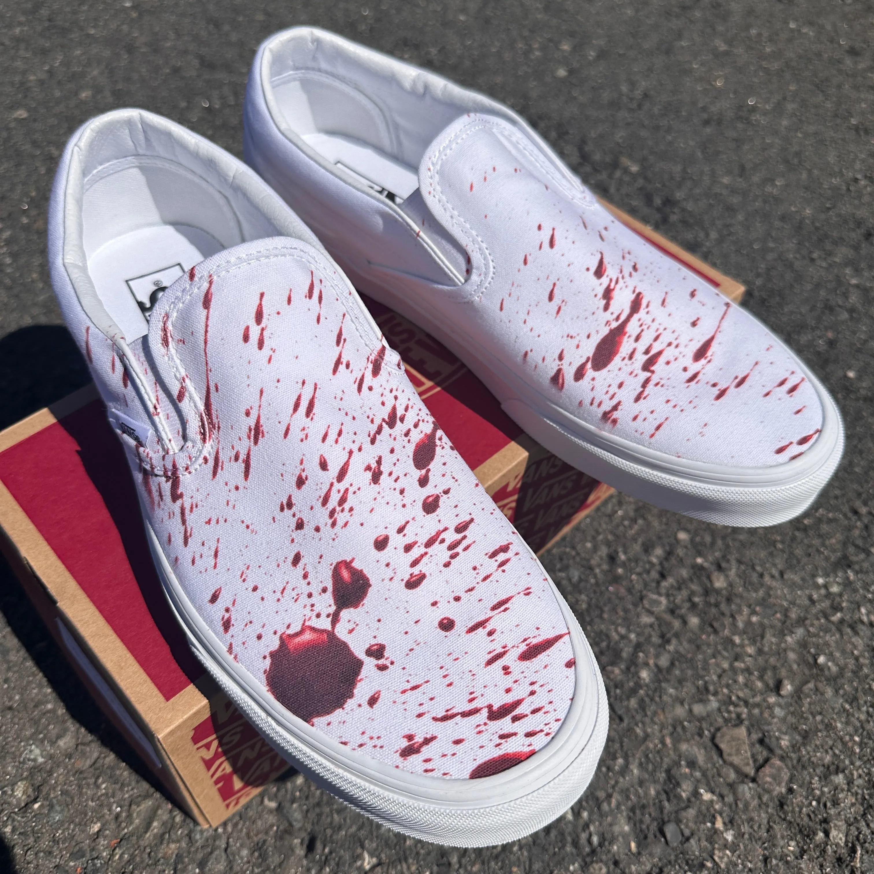 Bloody Custom Slip On Vans Shoes