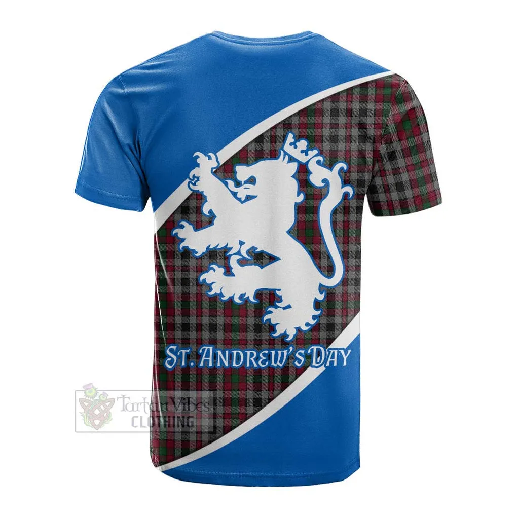 Borthwick Family Crest Tartan Cotton T-shirt Celebrate Saint Andrew's Day in Style