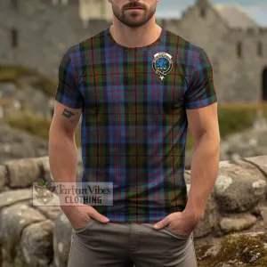 Bowie Tartan Cotton T-Shirt with Family Crest