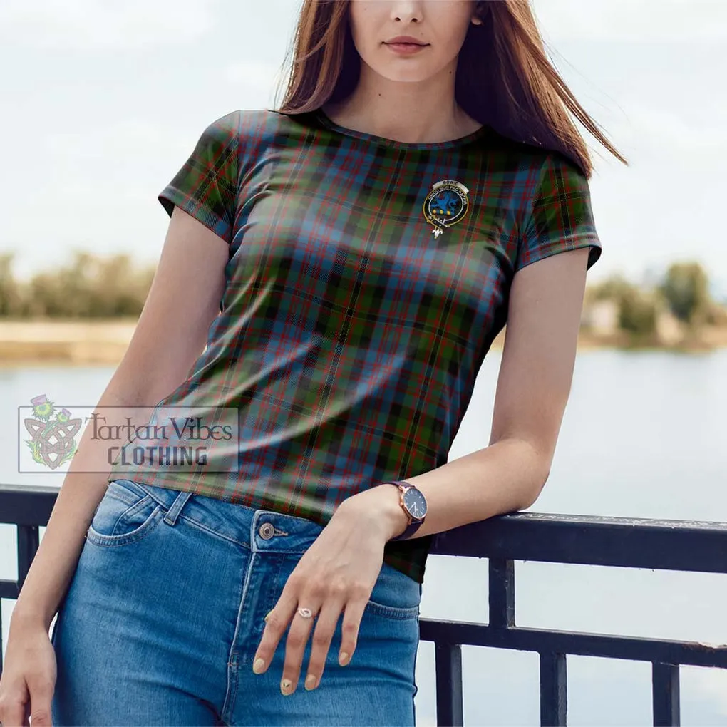 Bowie Tartan Cotton T-Shirt with Family Crest