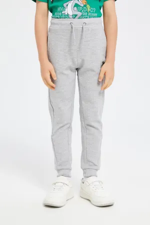 Boys Grey Ottoman Active Pants