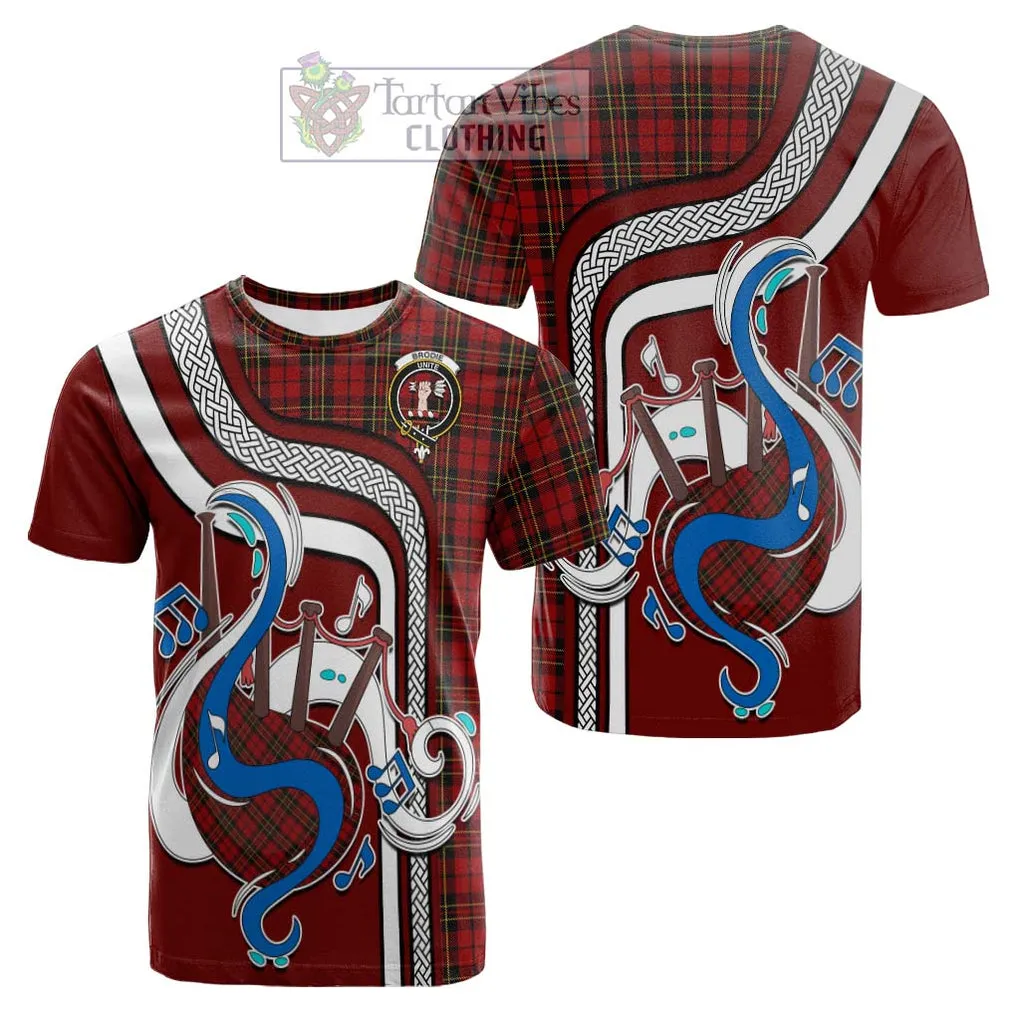 Brodie Tartan Cotton T-shirt with Epic Bagpipe Style