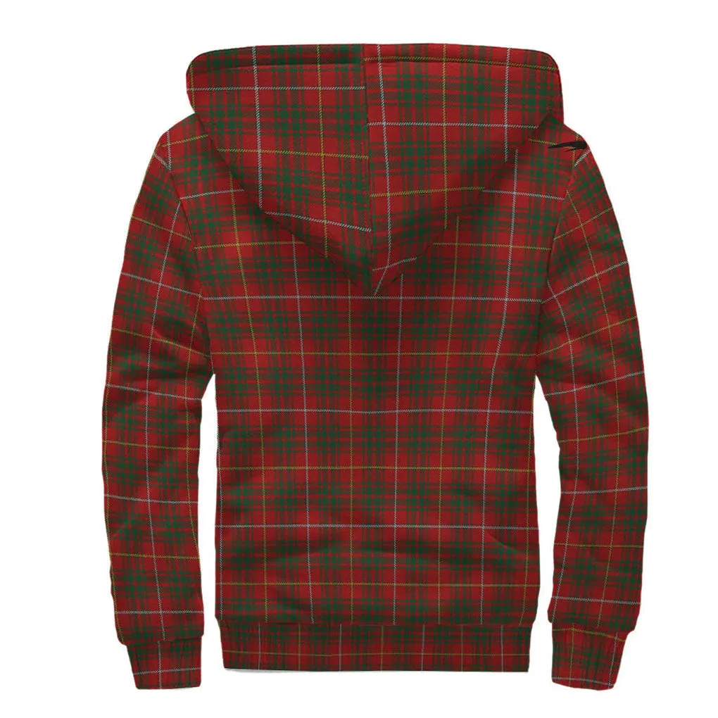 Bruce Tartan Sherpa Hoodie with Family Crest